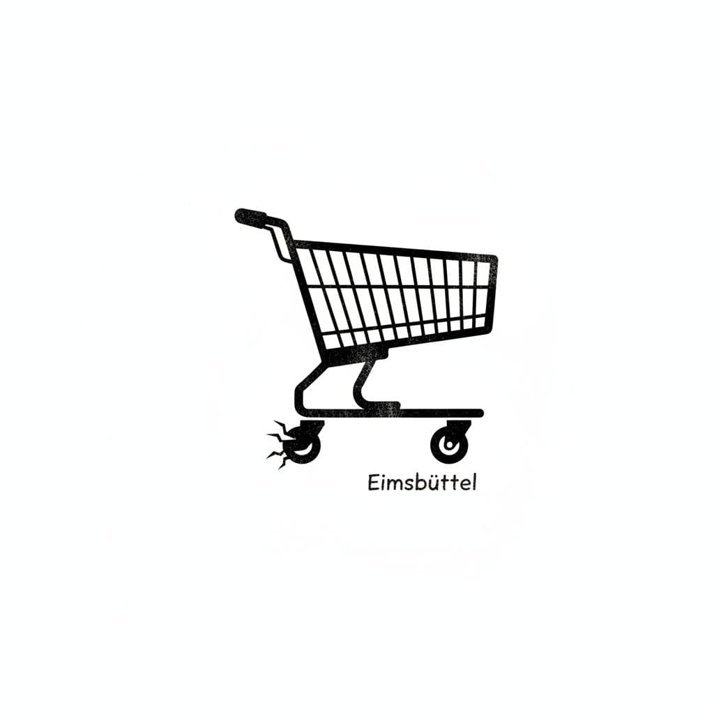 Tilting the Shopping Cart — print by Agnete Holm — MODULAR · a one-of-a-kind original