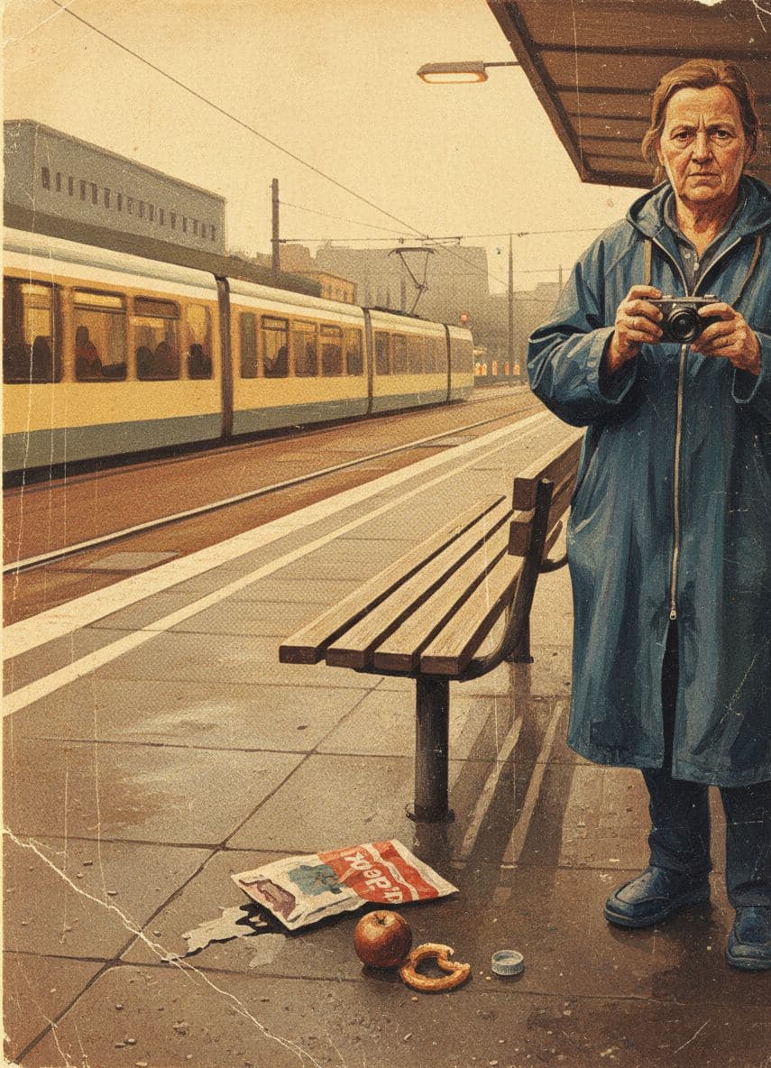 Tram Stop Bench in Deutz — abstract work by Saskia Vandenberg — MODULAR · a one-of-a-kind original
