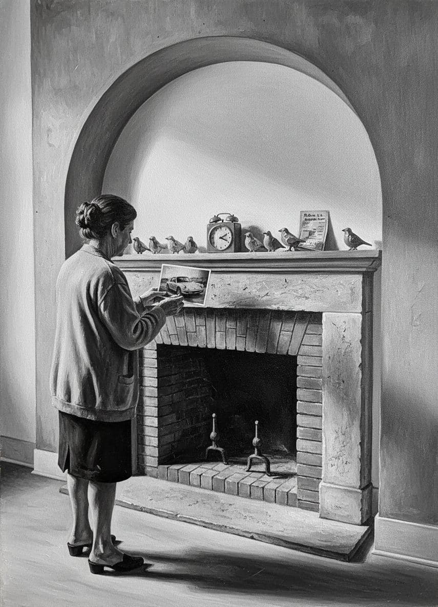 Turning the Photograph Over — painting by Matteo Iannelli — MODULAR · a one-of-a-kind original