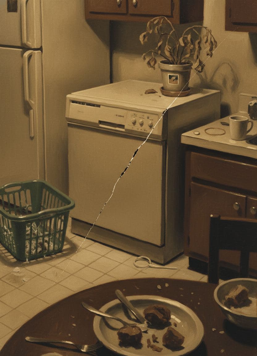 Unboxing the Dishwasher — abstract work by Viktor Eklund — MODULAR · 13 × 18 cm limited edition of 10