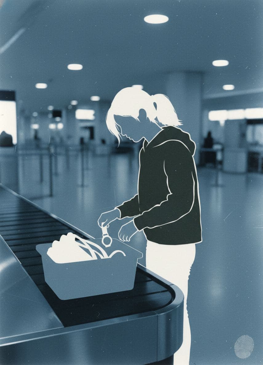 Untitled (Airport Security) — abstract work by Viktor Eklund — MODULAR · a one-of-a-kind original