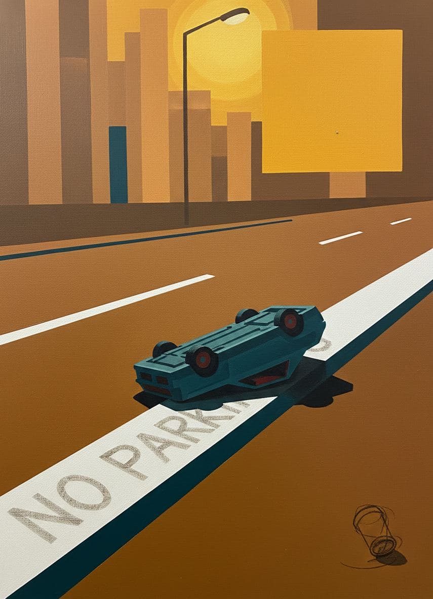 Untitled (Arterial Road, Dusk) — abstract work by Viktor Eklund — MODULAR · a one-of-a-kind original