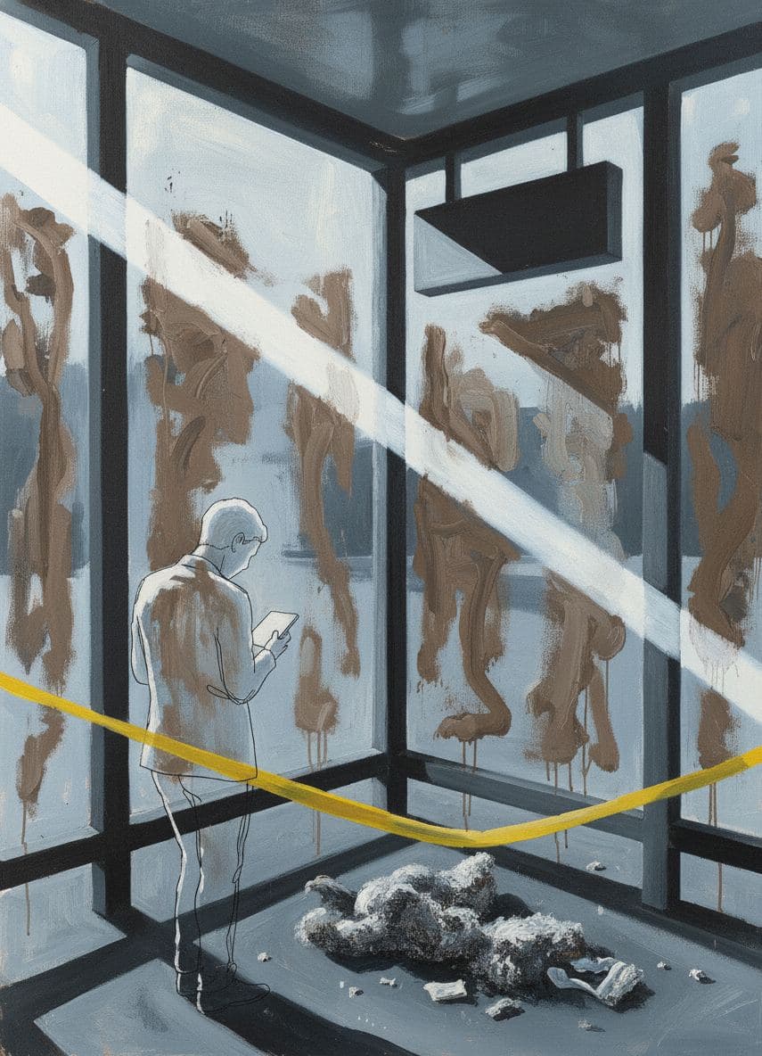 Untitled (Berlin Tram Stop) — abstract work by Saskia Vandenberg — MODULAR · a one-of-a-kind original