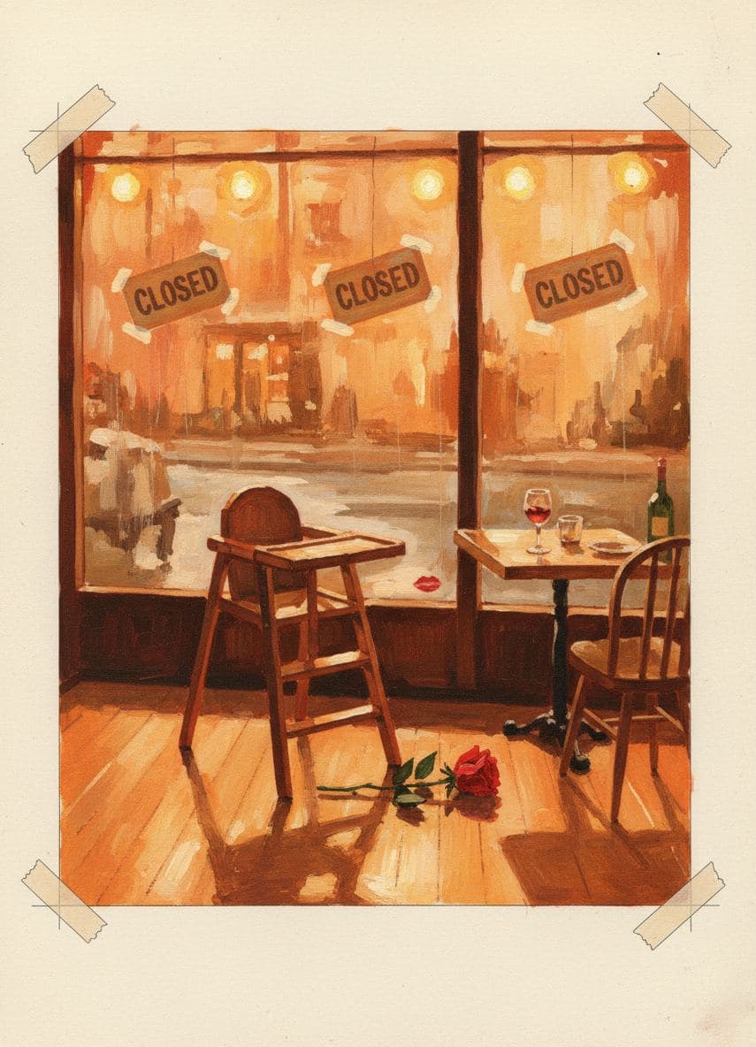 Untitled (Bistro Corner) — painting by Matteo Iannelli — MODULAR · a one-of-a-kind original