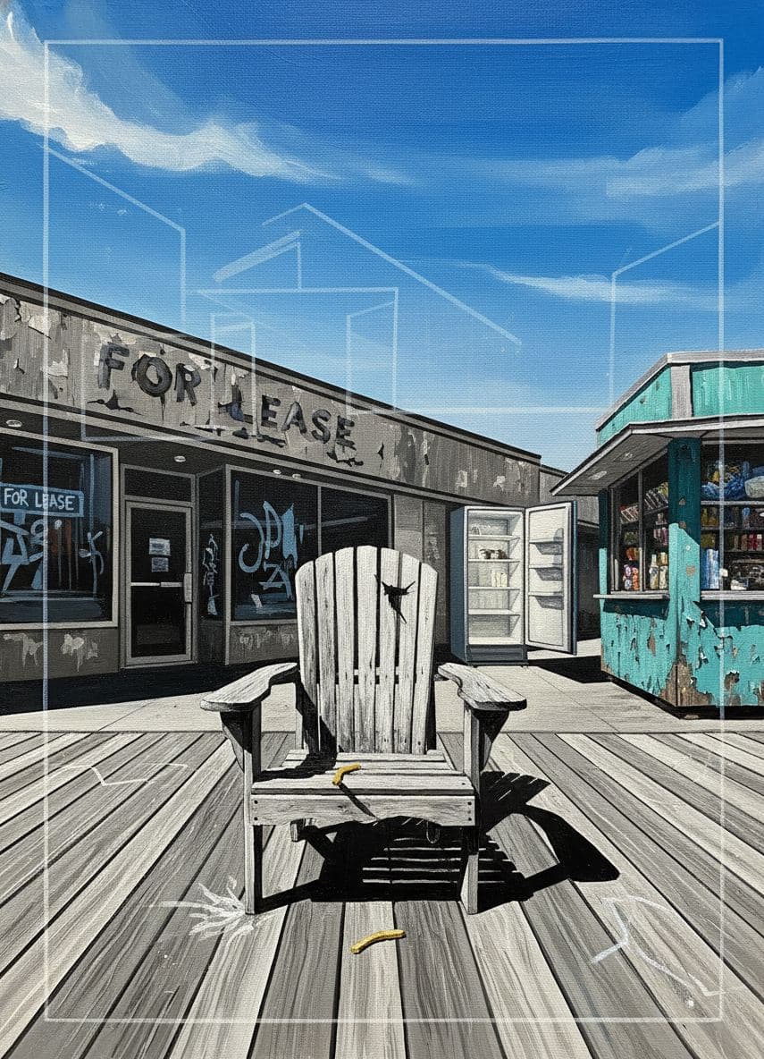Untitled (Boardwalk Midday) — abstract work by Viktor Eklund — MODULAR · a one-of-a-kind original