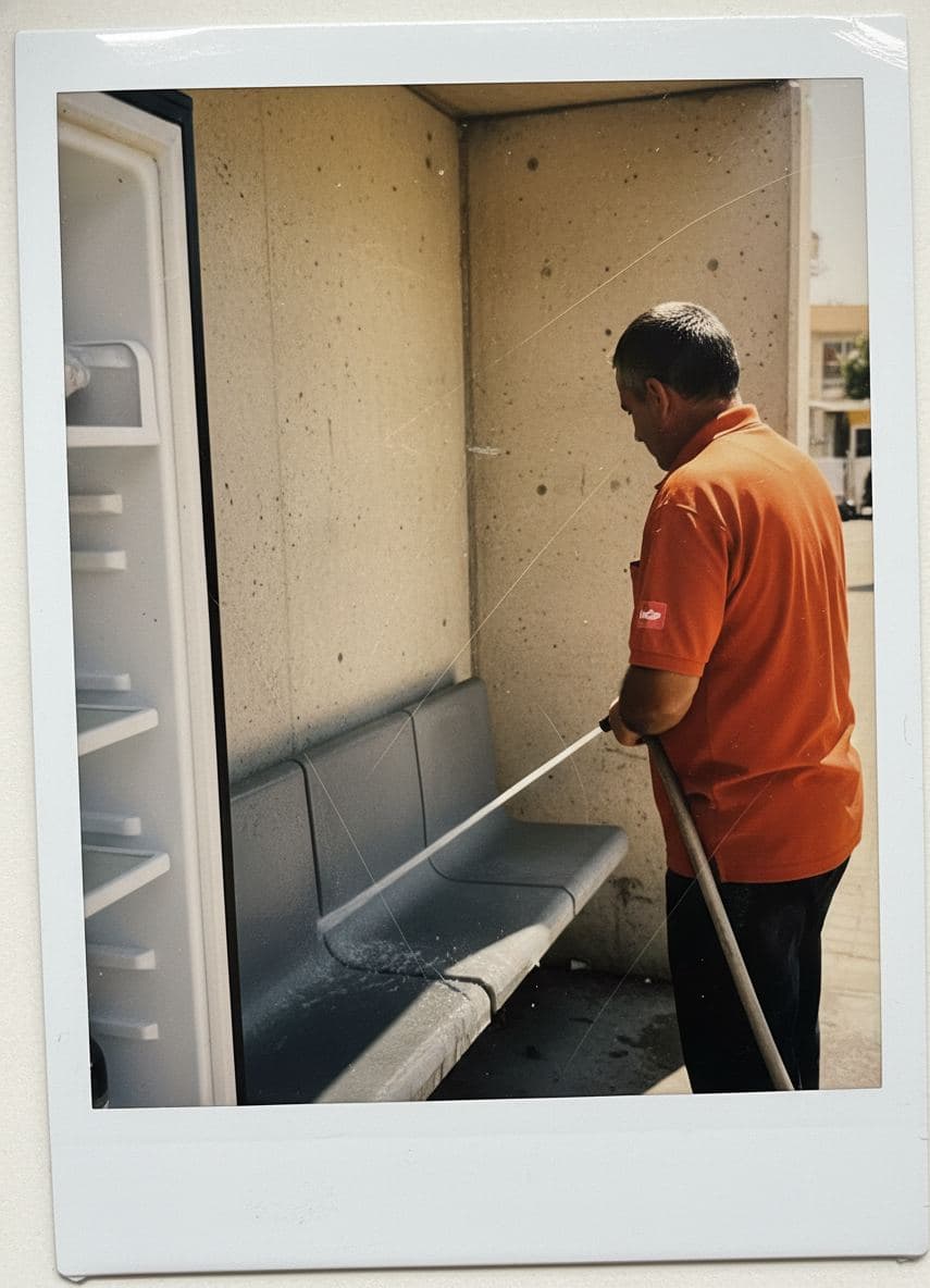 Untitled (Bus Shelter, July) — print by Anya Pietrowski — MODULAR · a one-of-a-kind original