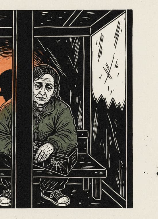 Untitled (Bus Stop, Twilight) — print by Yuko Shimizu-Tachibana — MODULAR · 13 × 18 cm limited edition of 10