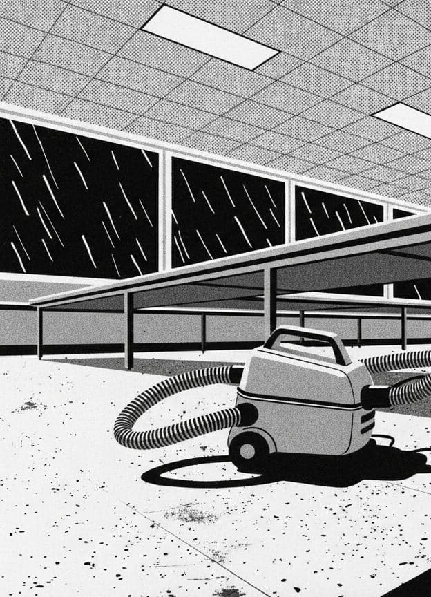 Untitled (Cafeteria, Rain) — abstract work by Stefan Tannhäuser — MODULAR · 13 × 18 cm limited edition of 10