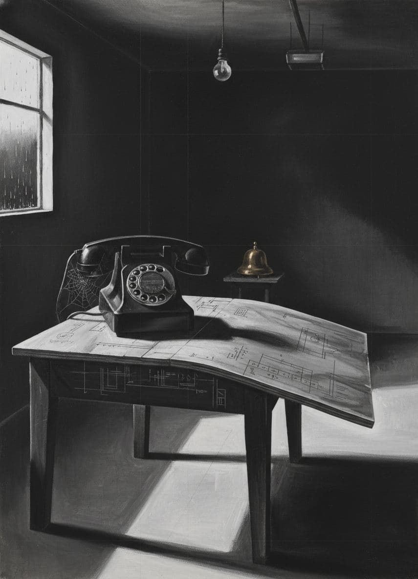 Untitled (Garage Telephone) — abstract work by Saskia Vandenberg — MODULAR · a one-of-a-kind original