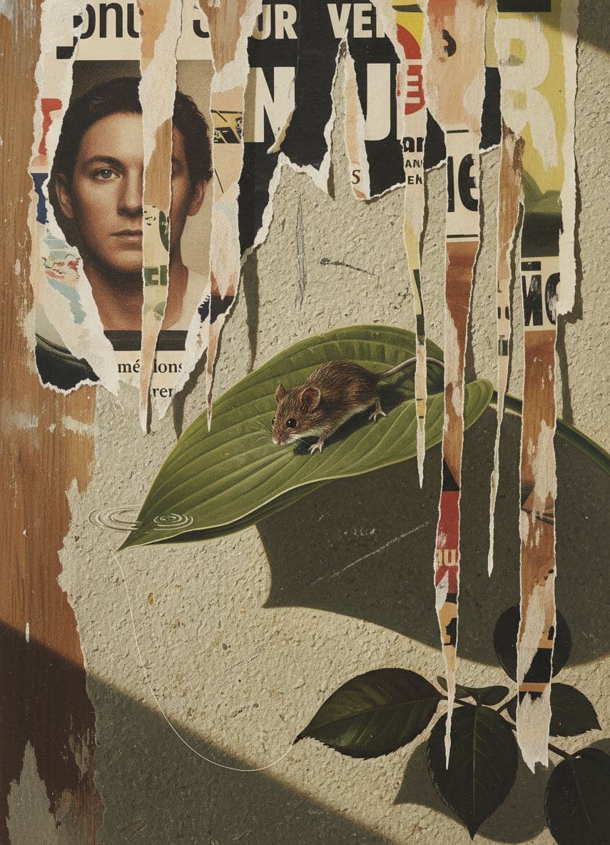 Untitled (Hosta Ridge) — collage by Irmela Bechmann — MODULAR · a one-of-a-kind original