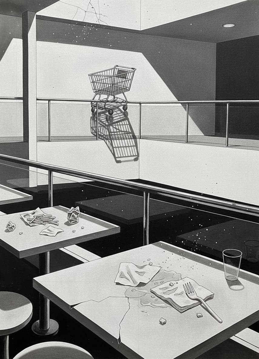 Untitled (Mall Escalator) — abstract work by Viktor Eklund — MODULAR · a one-of-a-kind original