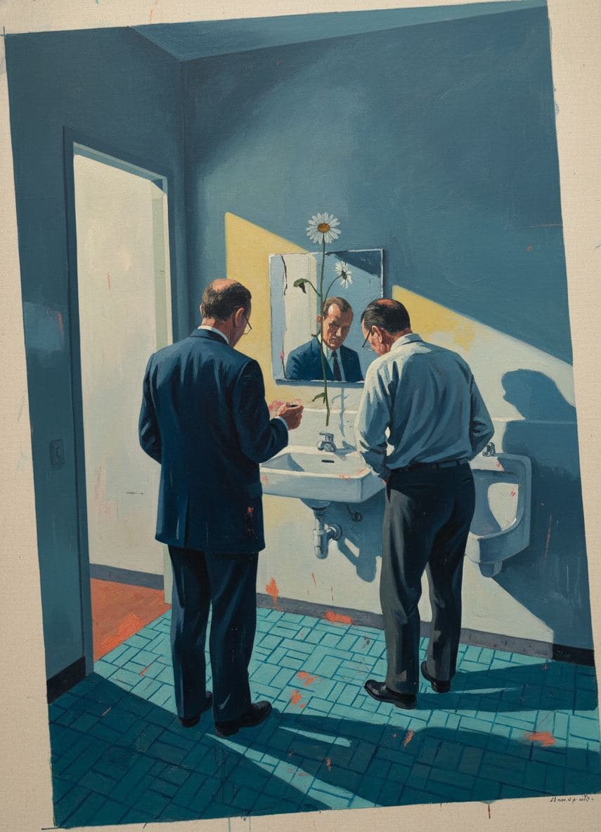 Untitled (Office Restroom) — abstract work by Viktor Eklund — MODULAR · a one-of-a-kind original