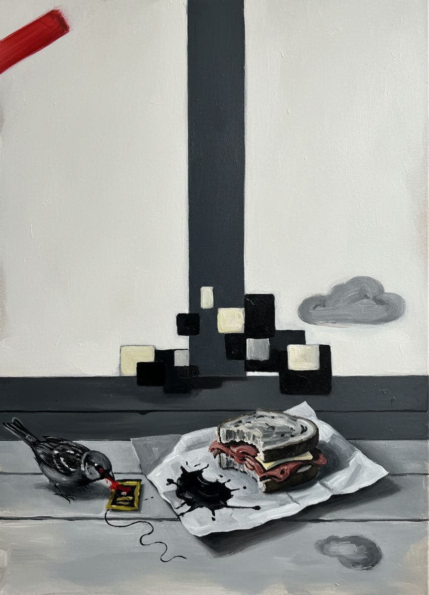 Untitled (Park Bench) — abstract work by Saskia Vandenberg — MODULAR · a one-of-a-kind original
