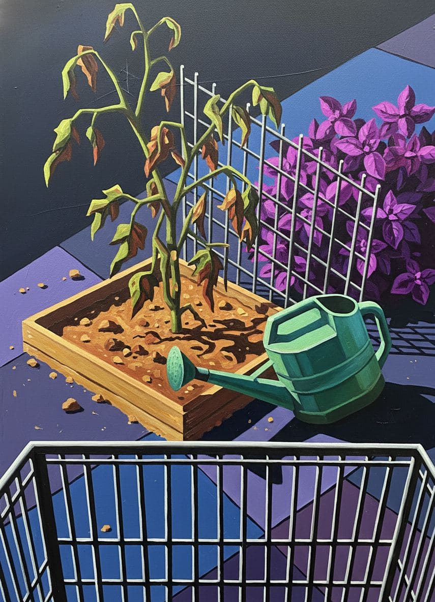 Untitled (Raised Bed, Morning) — abstract work by Viktor Eklund — MODULAR · a one-of-a-kind original