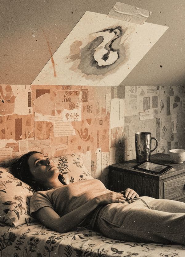 Untitled (Small Room, Night) — collage by Salim Ouattara — MODULAR · 13 × 18 cm limited edition of 10