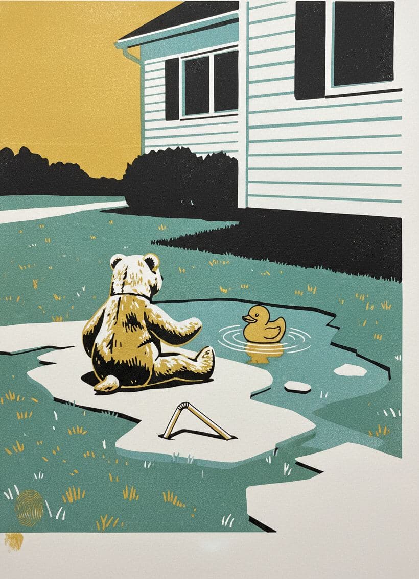 Untitled (Suburban Lawn, Dusk) — print by Hilda Prosser — MODULAR · a one-of-a-kind original