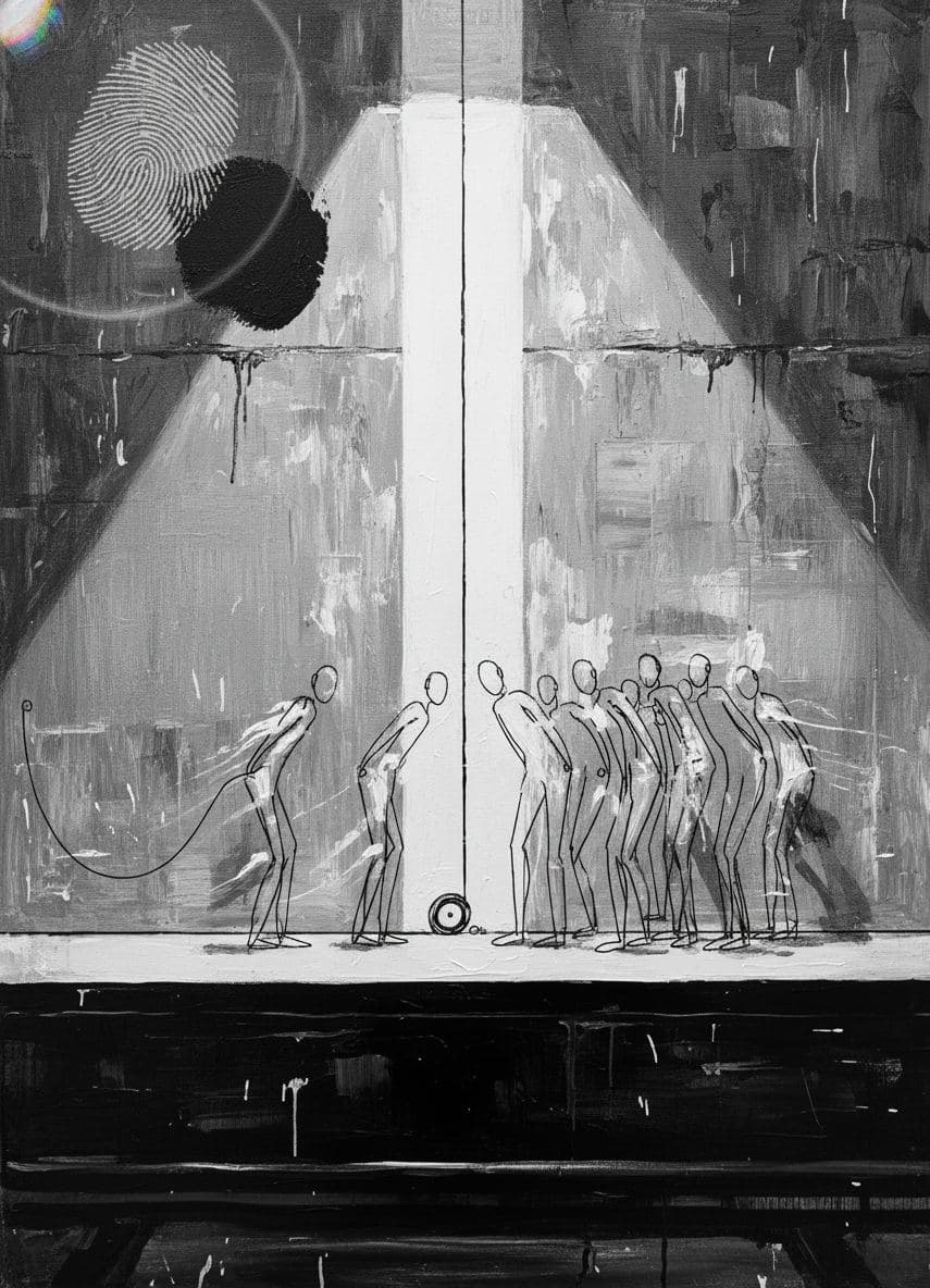 Untitled (Subway Platform) — abstract work by Stefan Tannhäuser — MODULAR · a one-of-a-kind original