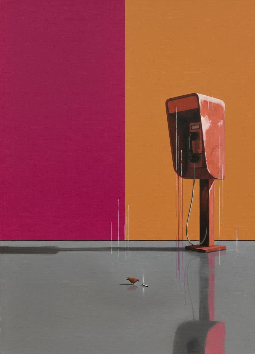 Untitled (Sunrise, Payphone) — abstract work by Saskia Vandenberg — MODULAR · a one-of-a-kind original