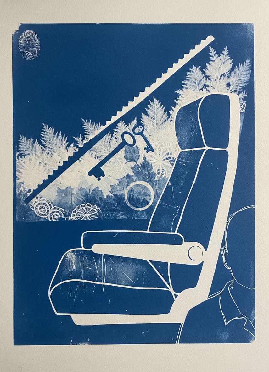 Untitled (Train Car Armrest) — abstract work by Stefan Tannhäuser — MODULAR · a one-of-a-kind original