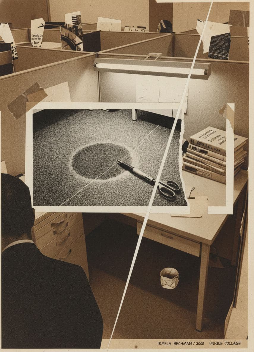 Untitled (University Library) — collage by Irmela Bechmann — MODULAR · a one-of-a-kind original