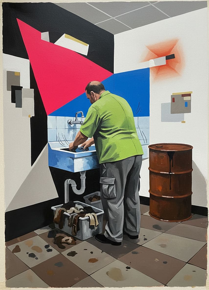 Untitled (Utility Sink) — abstract work by Viktor Eklund — MODULAR · a one-of-a-kind original