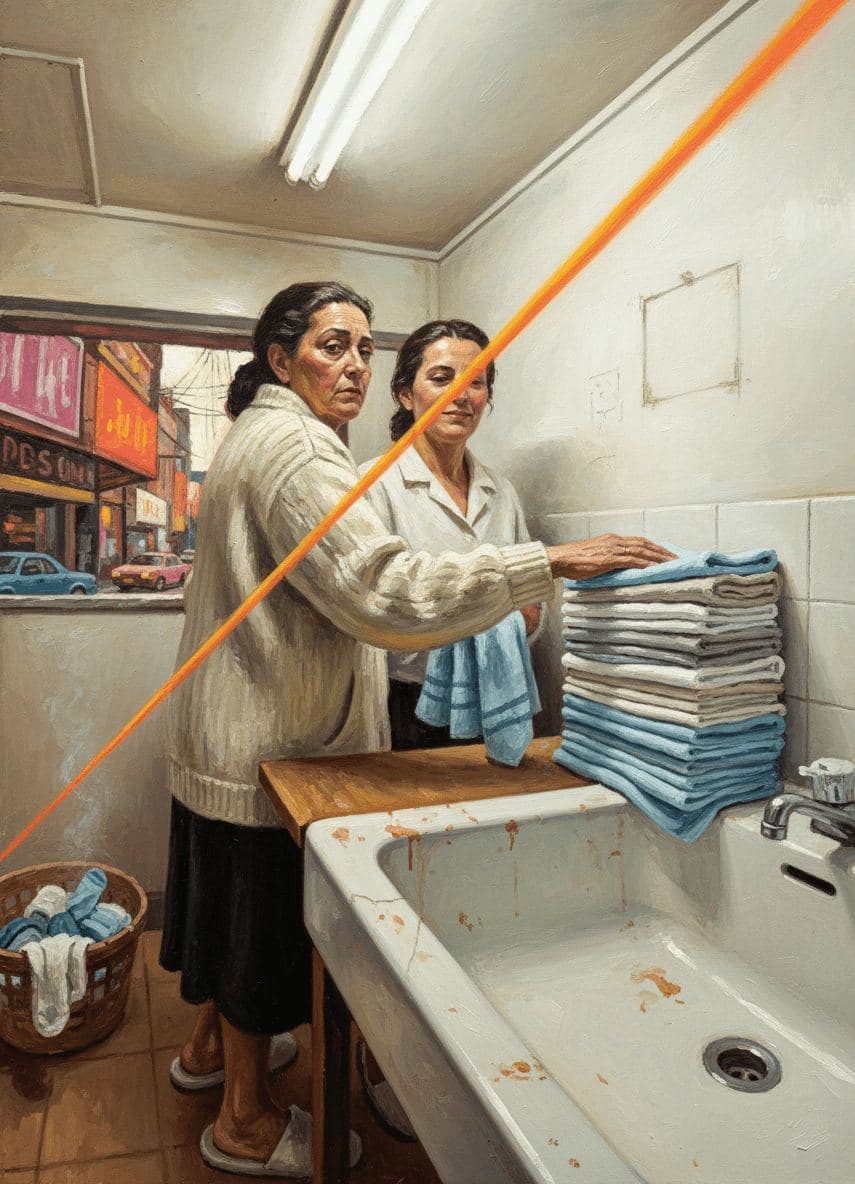 Utility Nook with Socks — print by Anya Pietrowski — MODULAR · 13 × 18 cm limited edition of 10