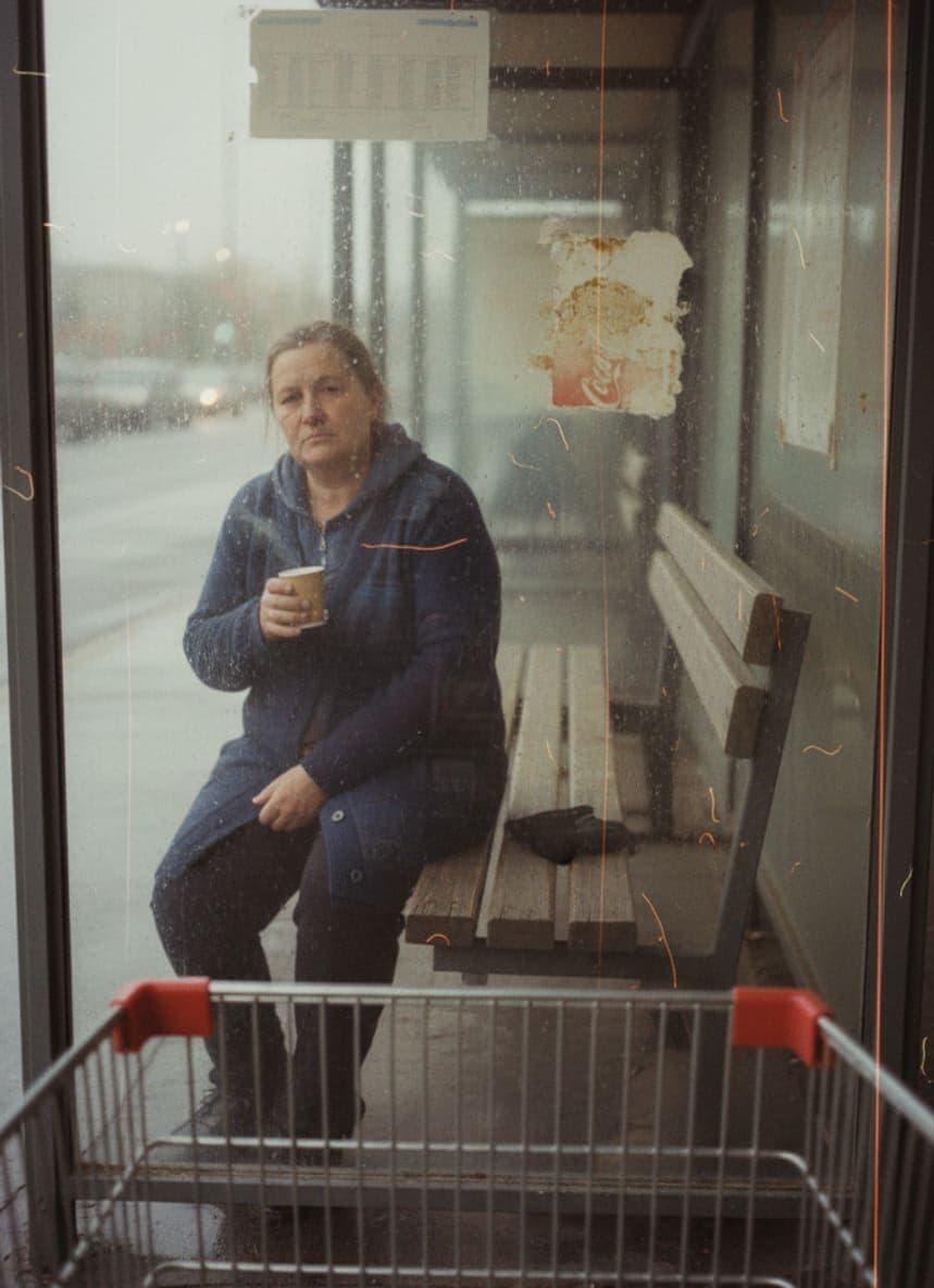 Waiting in Reflection — photograph by Elena Volkova — MODULAR · 13 × 18 cm limited edition of 10