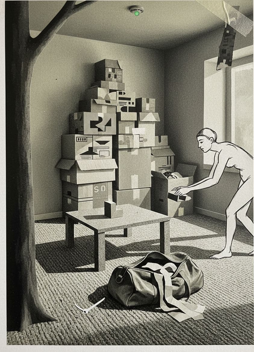 “We Are Not Going Back” — collage by Irmela Bechmann — MODULAR · a one-of-a-kind original