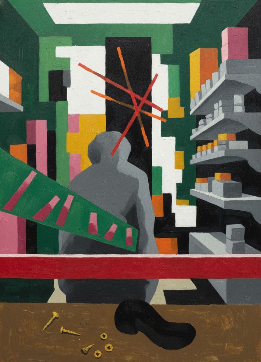 Weighing the Brass Screws — abstract work by Viktor Eklund — MODULAR · a one-of-a-kind original