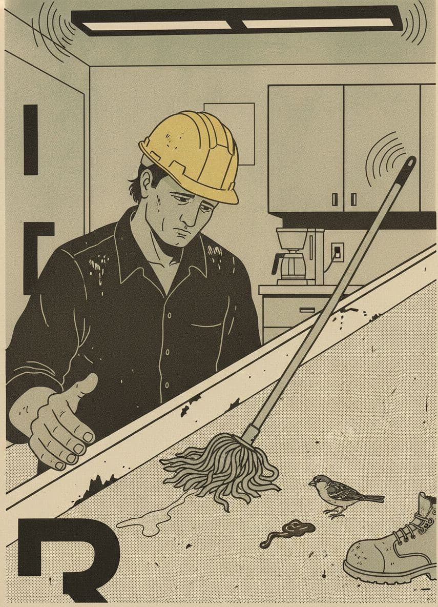 Wet Mop, Gleaming Floor — print by Yuko Shimizu-Tachibana — MODULAR · a one-of-a-kind original
