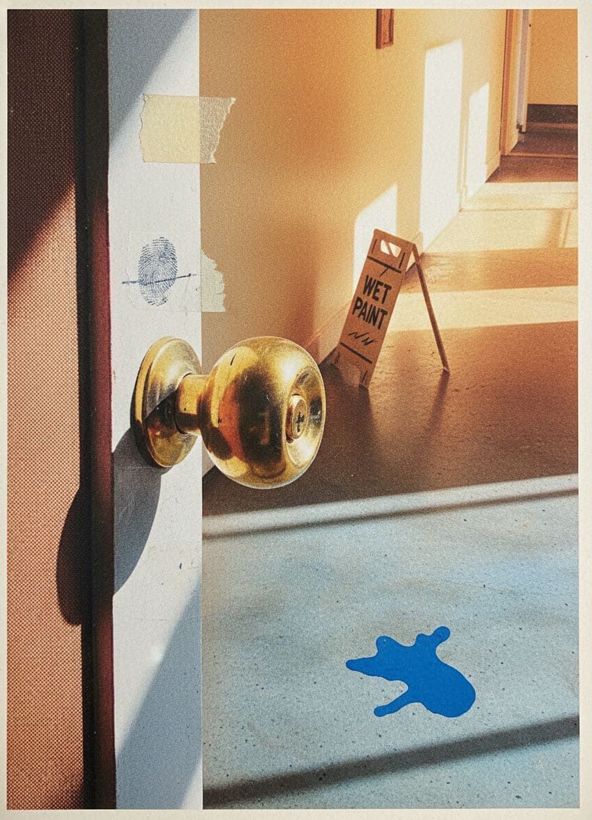 Wiping the Brass Clean — collage by Irmela Bechmann — MODULAR · a one-of-a-kind original