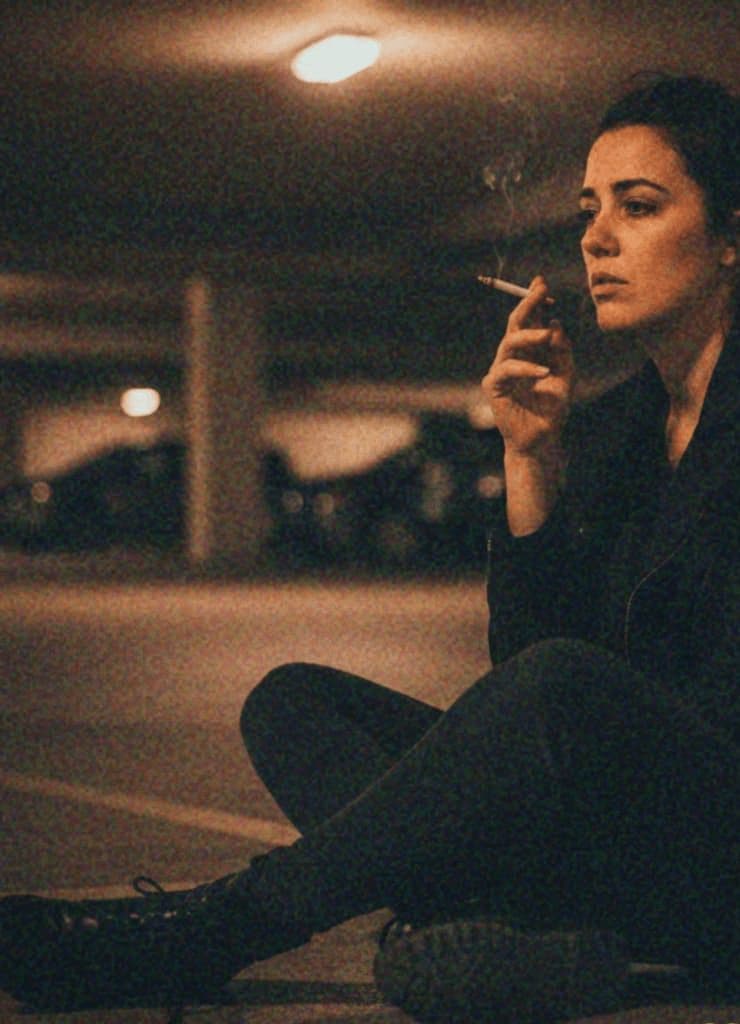 woman smoking joint — photograph by Elena Volkova — MODULAR · 13 × 18 cm limited edition of 10
