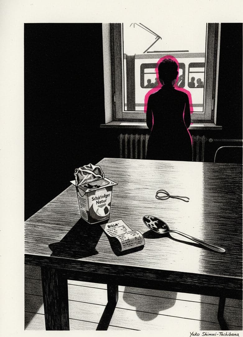 Yogurt and Receipt on Table — print by Yuko Shimizu-Tachibana — MODULAR · a one-of-a-kind original