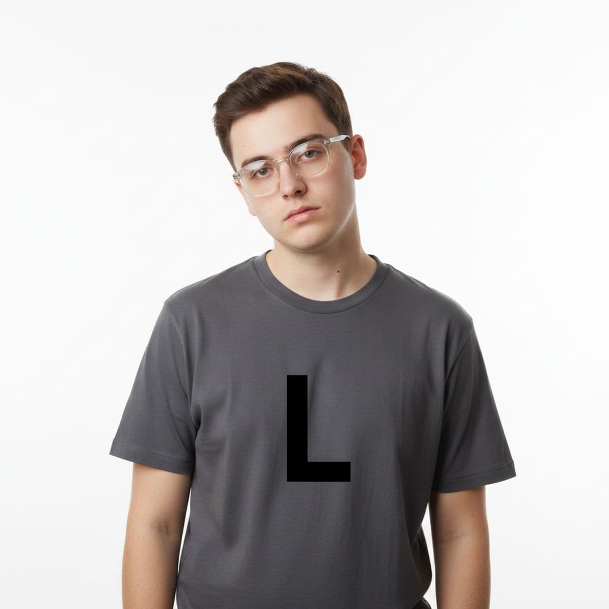 a shared anecdote at noon printed on a t-shirt, worn