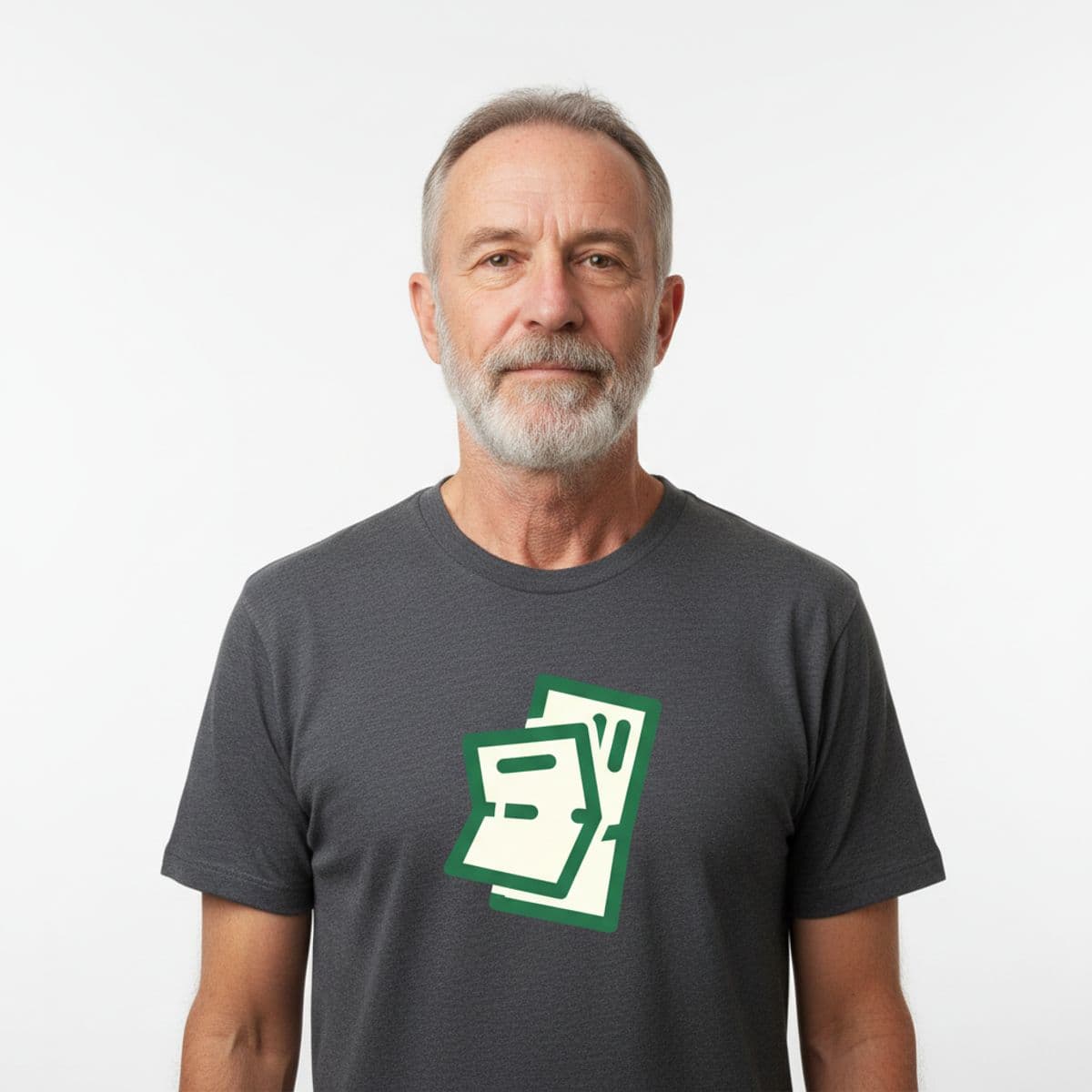 Boarding Pass on the Table printed on a t-shirt, worn