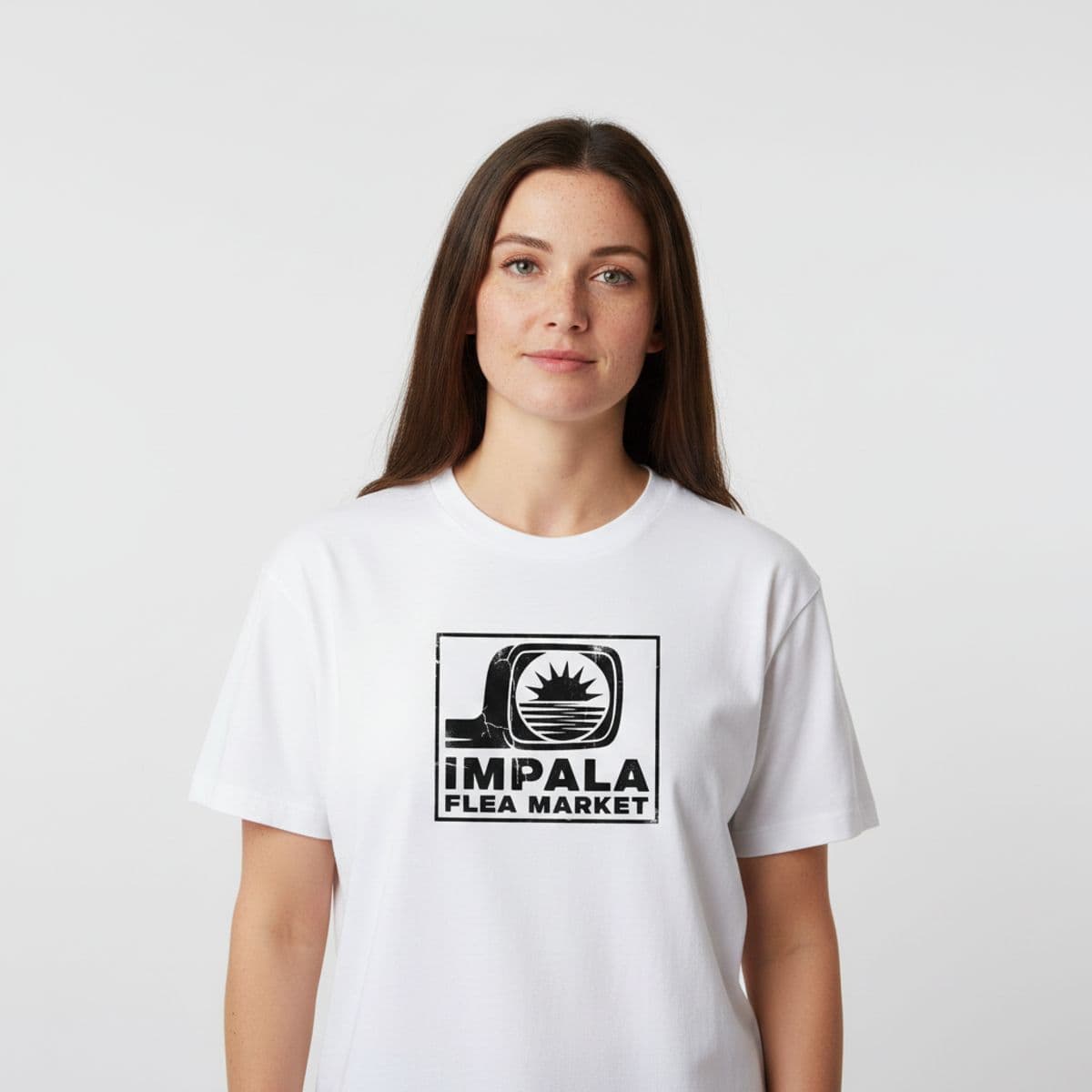 Catching a Glint printed on a t-shirt, worn
