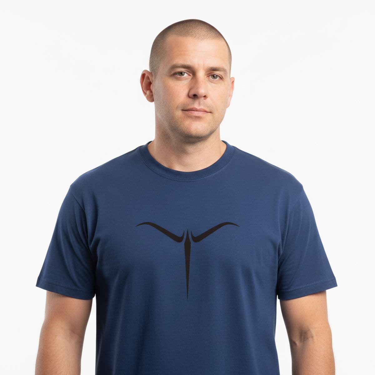 Clutching the Pager printed on a t-shirt, worn