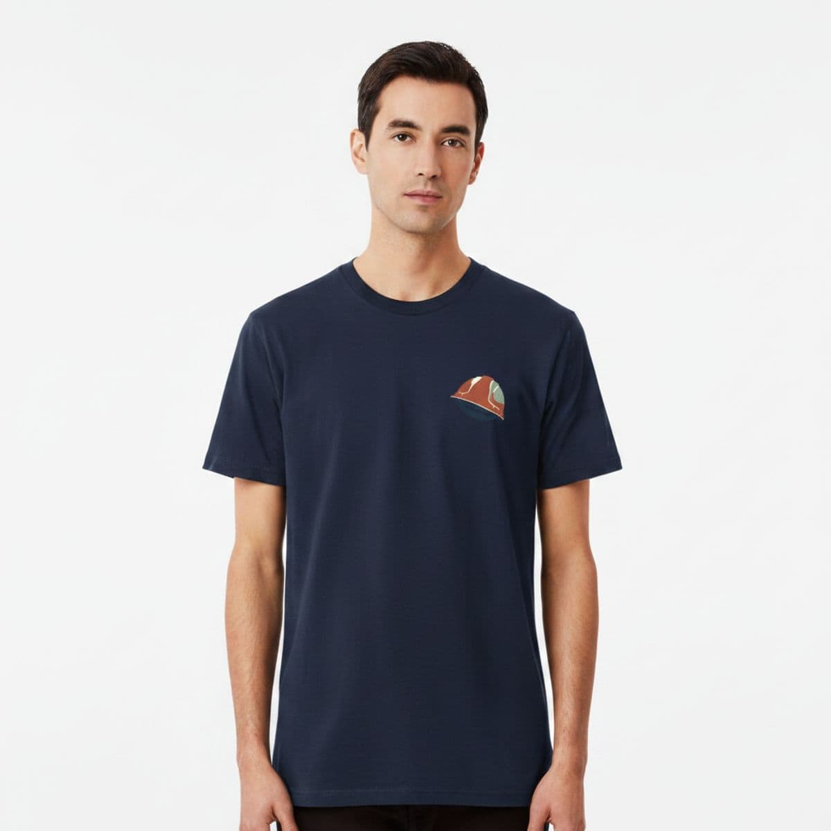 Counting the Passing Seconds printed on a t-shirt, worn