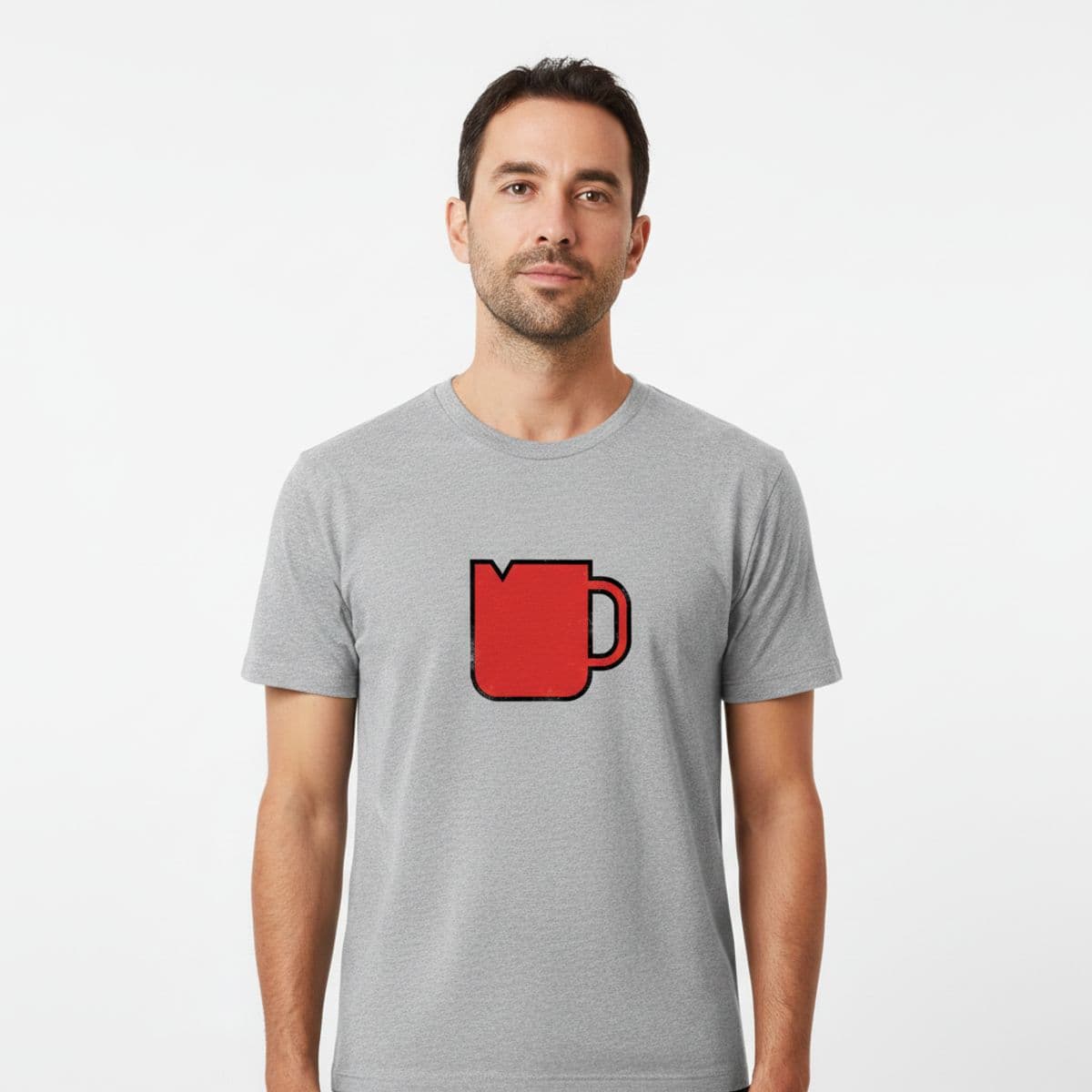 Daily Grind Victory printed on a t-shirt, worn