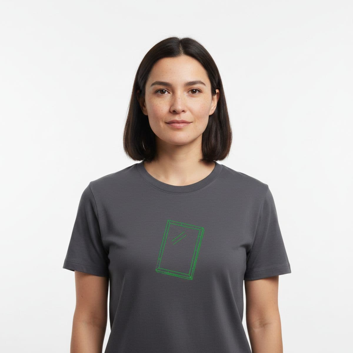 dawn breaks in ceramic printed on a t-shirt, worn