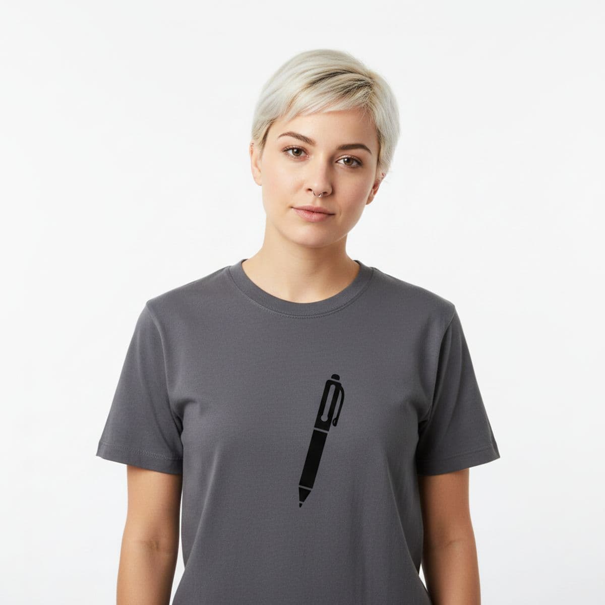 Filling the Crossword printed on a t-shirt, worn