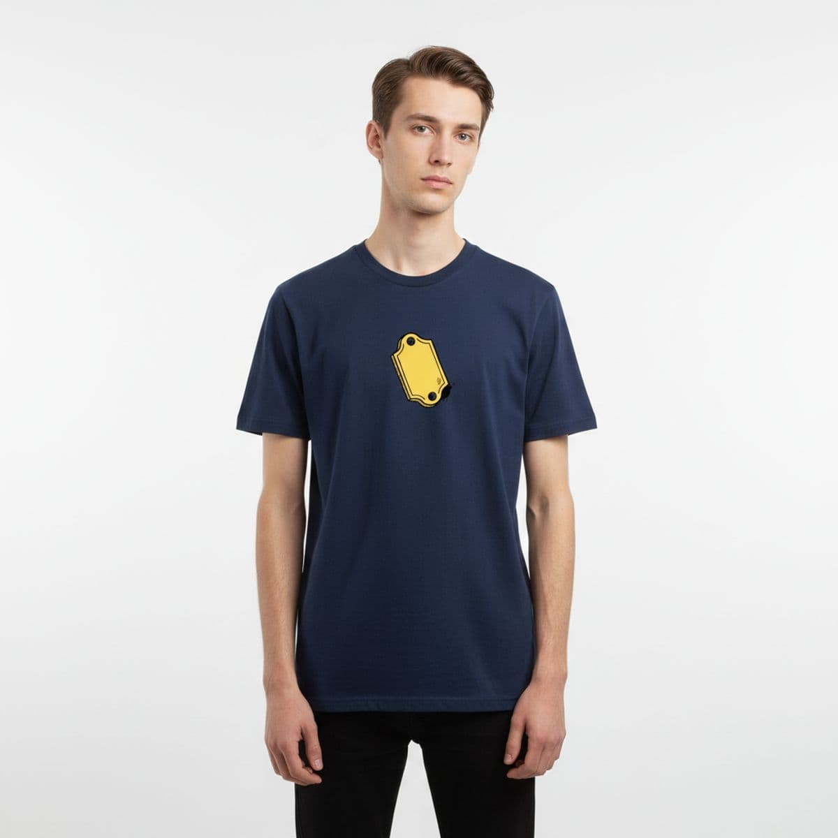 I Didn't Know I Needed This printed on a t-shirt, worn
