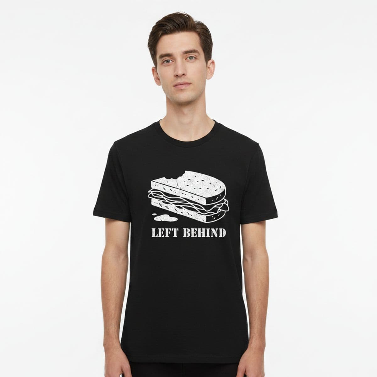 I Thought You Were Coming Back printed on a t-shirt, worn