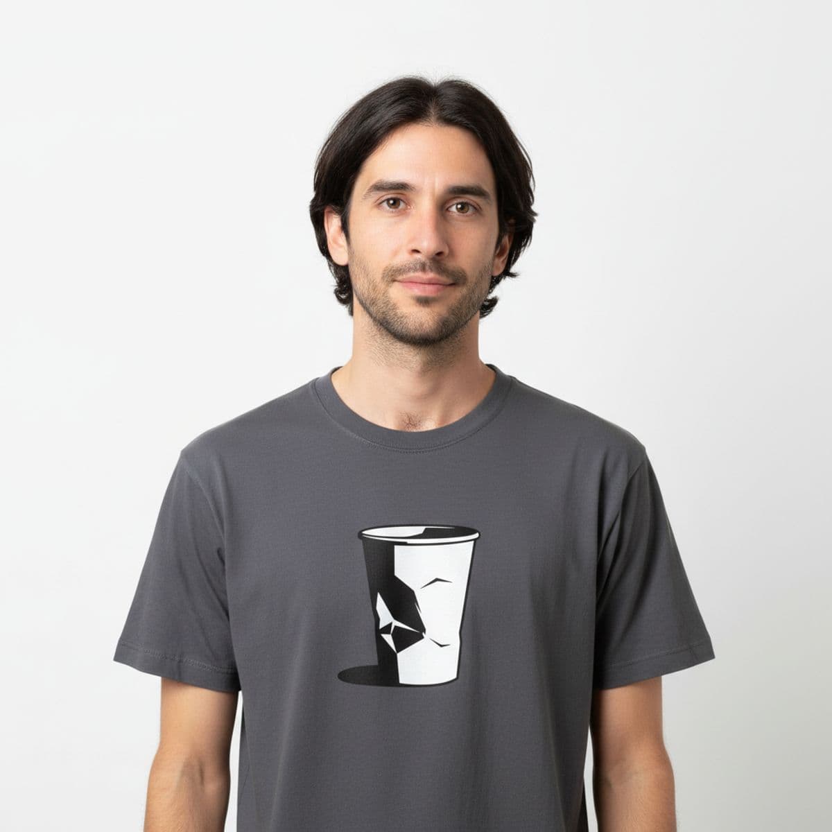 Is This All There Is printed on a t-shirt, worn