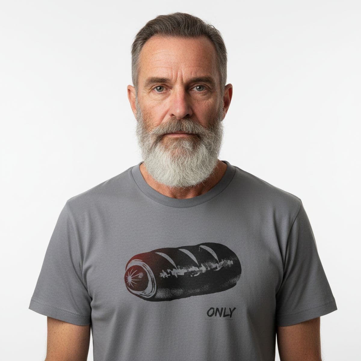 It Was Cash Only printed on a t-shirt, worn