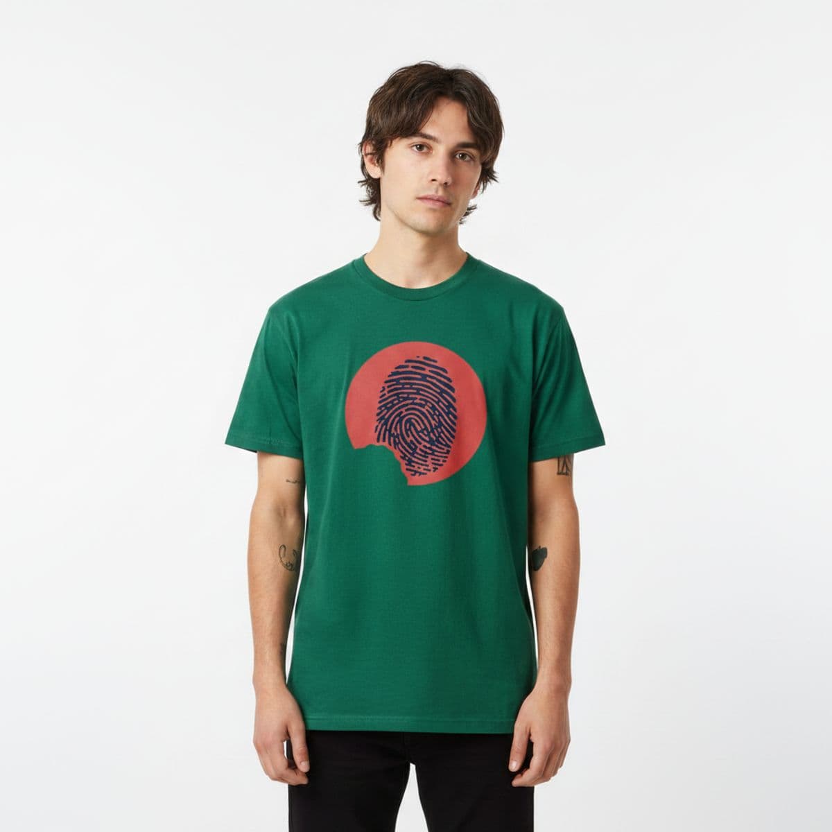 It Was Just Left There printed on a t-shirt, worn