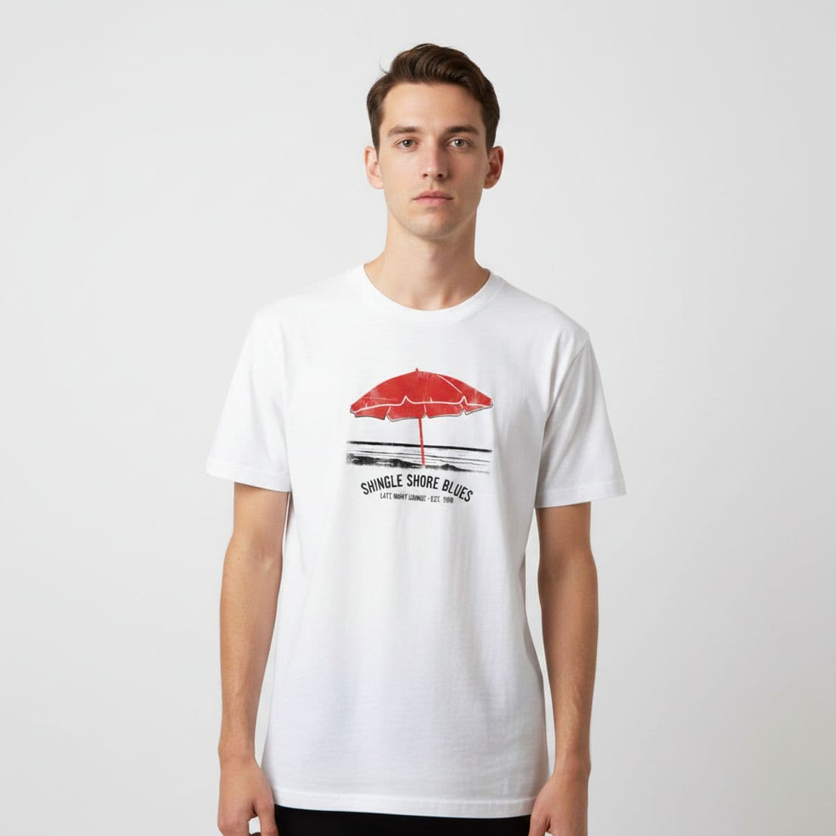 It Was Too Cold To Stay printed on a t-shirt, worn