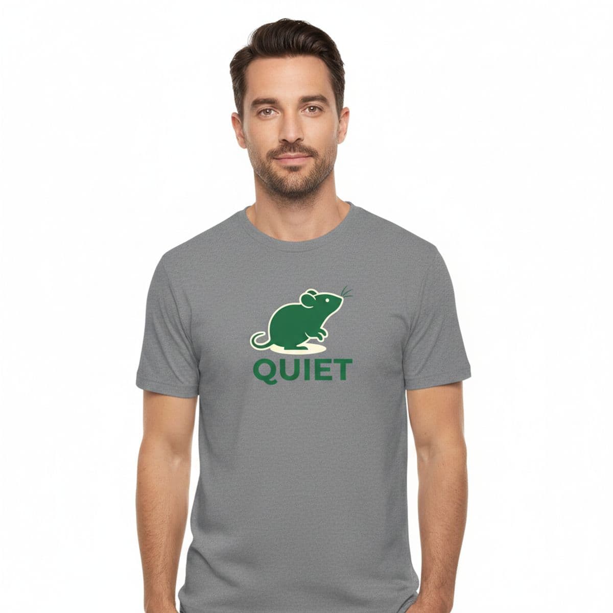 It's Always Just Here printed on a t-shirt, worn