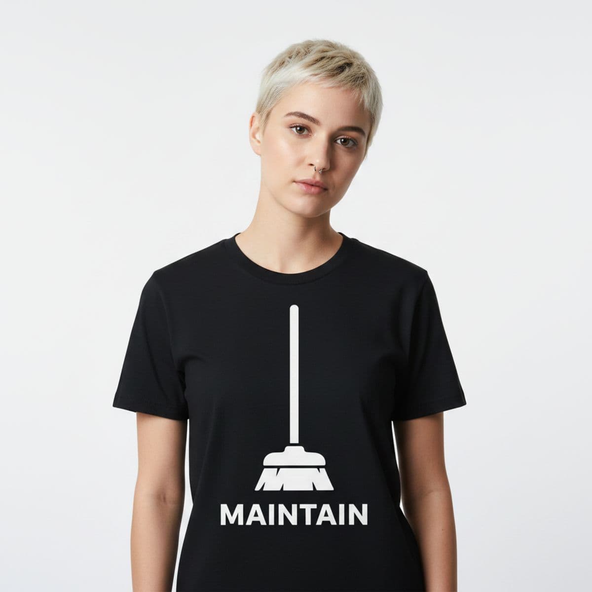 It's Always Something New printed on a t-shirt, worn