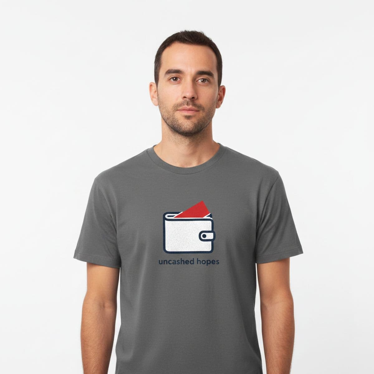 It's My Turn Now printed on a t-shirt, worn